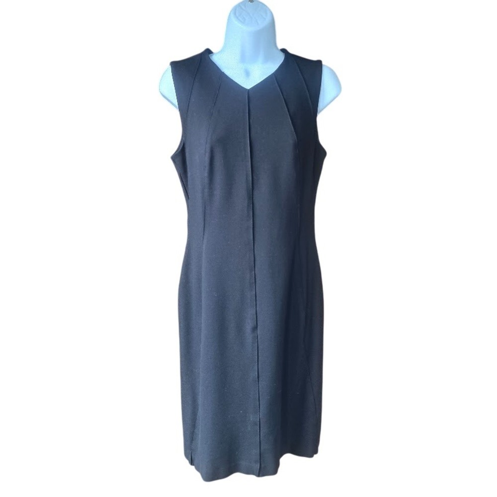 J.McLaughlin‎ Sheath Dress Women Small Black Minimalist Professional LBD Classic